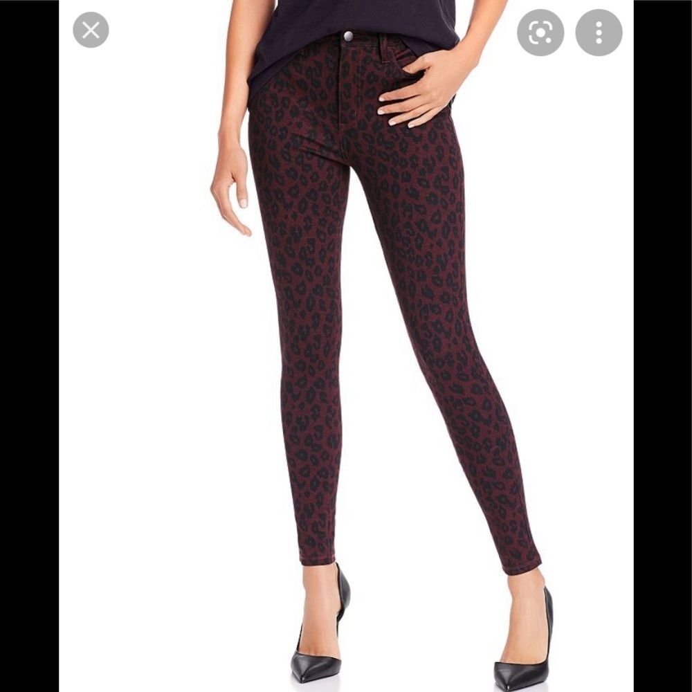 AQUA printed five -pocket skinny pants